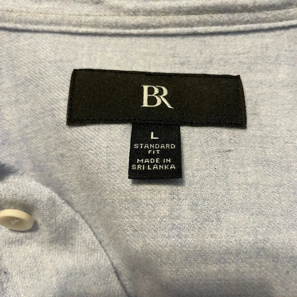 Banana Republic Soft Cotton Button Down Shirt Blue Size L Relaxed Fit - Picture 6 of 7